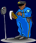 picture of man giving ticket
